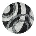 thumbnail image 1 of MDA Rug Imports Orelsi Collection Abstract Area Rug Grey/Black 8'1" Round Geometric,Abstract Stain Resistant 8' Round Accent,Indoor Living, 1 of 4