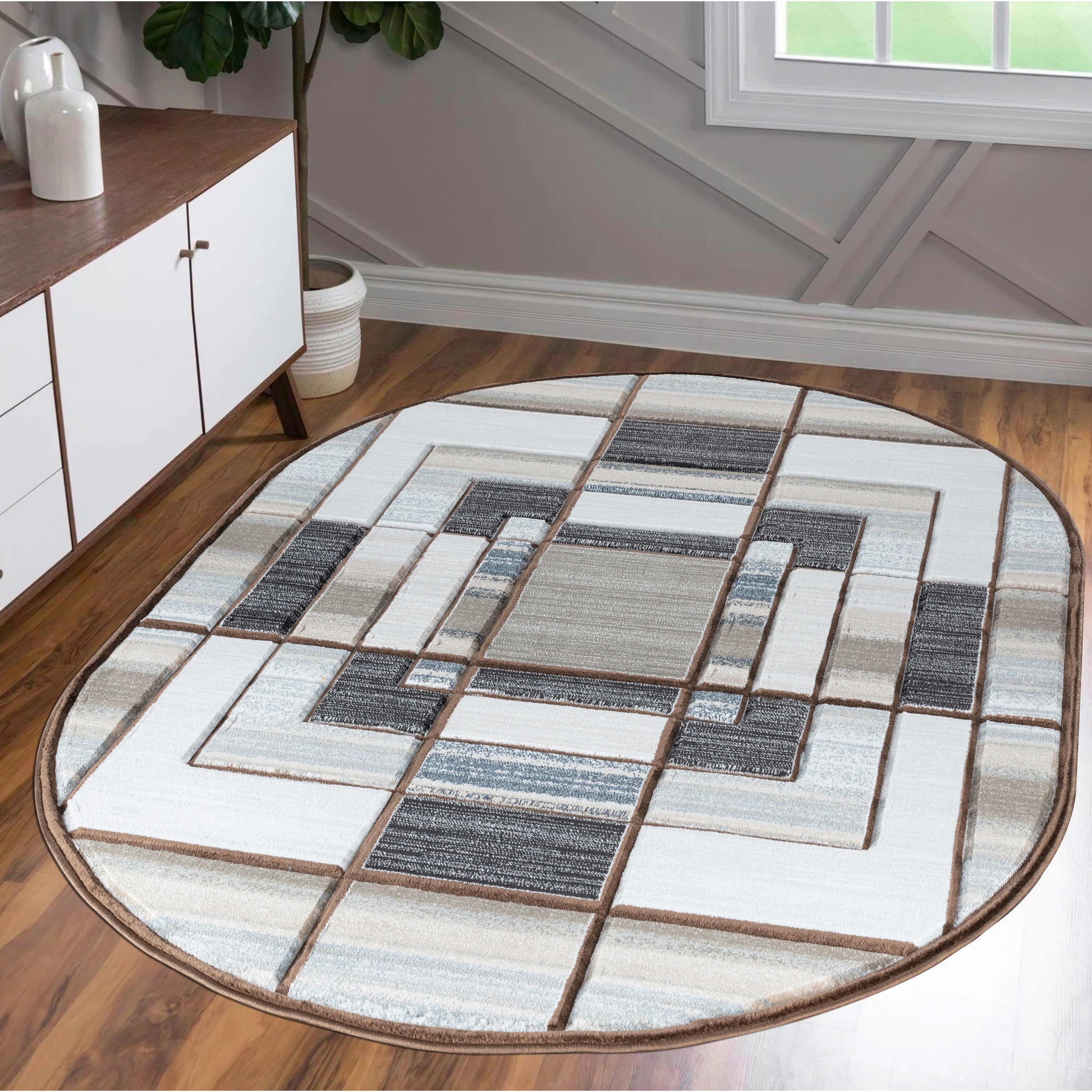 MDA Rug Imports Orelsi Collection Abstract Area Rug with Hand Carved ...