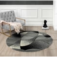 thumbnail image 1 of MDA Rug Imports Rhodes Collection Abstract Designed Area Rug Grey/Anthracite 5'2'' Round 5' Round Living Room,Dining Room,Bedroom Round, 1 of 5