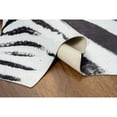 thumbnail image 1 of MDA Home Rio Black/White Faux Zebra Hide Microfiber Printed Rug, 1 of 5