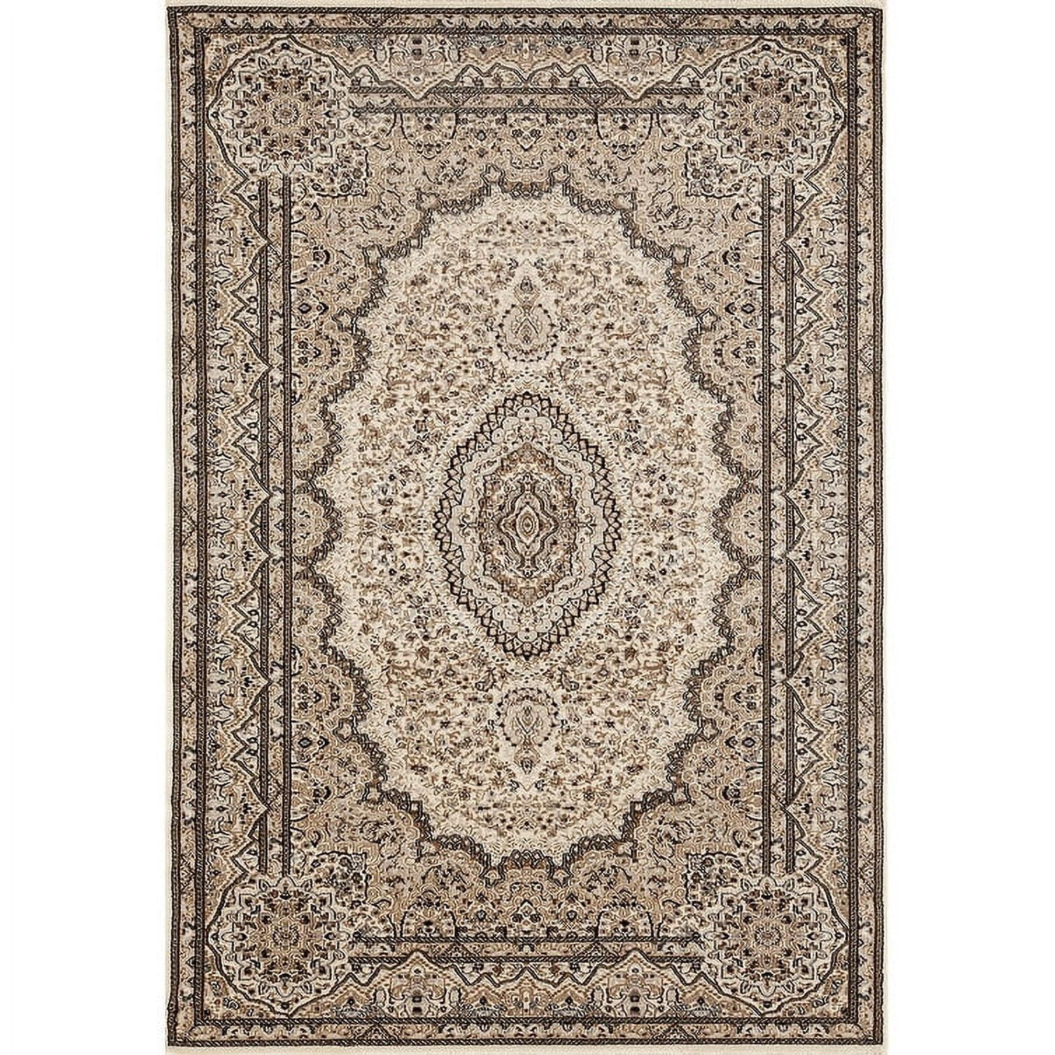 MDA Rug Imports Tabriz Collection Area Rug Cream 5'2'' X 7'5'' 5' x 8