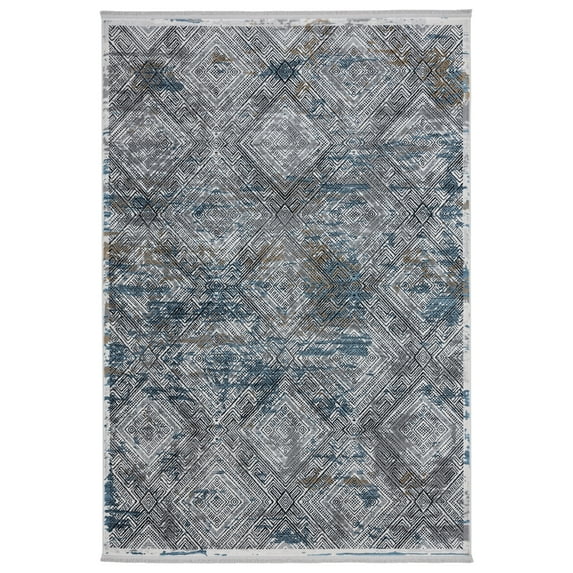 MDA Rug Imports Xanthos Collection Dark Grey/Cream Area Rug 8'7'' X 11'11'' 9' x 12' Accent, Indoor