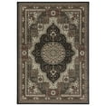 thumbnail image 1 of MDA Rugs Imports Vaso Collection Traditional Polypropylene Area Rug Black 5'2'' X 7'5'' 5' x 8' Cream, 1 of 5