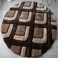 thumbnail image 1 of MDA Rugs Mateos Shag Contemporary Designed Area Rug Brown/Beige 7' Round 6' Round Round, 1 of 5