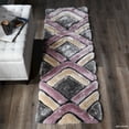 thumbnail image 1 of MDA Rugs Mateos Shag Contemporary Designed Area Rug Lavender/Ivory/Grey 2'3'' X 8' 8' Runner Living Room, Bedroom, Dining Room Rectangle, 1 of 4