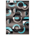 thumbnail image 1 of MDA Rugs Orelsi Collection Abstract Area Rug Grey/Turquoise 8'1'' X 10'5'' 8' x 10' Accent, Indoor Blue Rectangle, 1 of 5