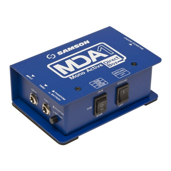 Samson SAMDA1 Active Mono Direct Box with Durable Single-Channel DI for Live and Studio Use