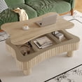 thumbnail image 1 of MDAQMD 42" Lift Top Coffee Table with Hidden Storage Modern Wooden Coffee Table with Silent Hydraulic Lift Curved Safety Corners Tea Table for Living Room Light Brown, 1 of 11