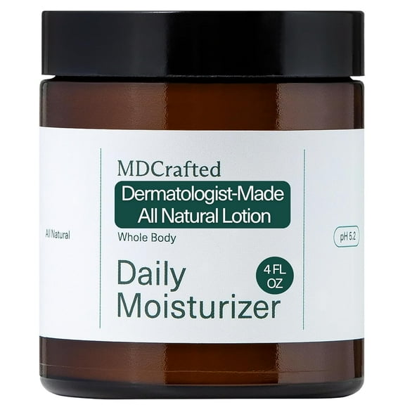 MDCrafted Daily Moisturizer Face and Body Lotion for Women and Men, All Natural Moisturizing Lotion for Sensitive Skin, Hand, Face and Body Moisturizer for Dry Skin, Fragrance Free Body Loti