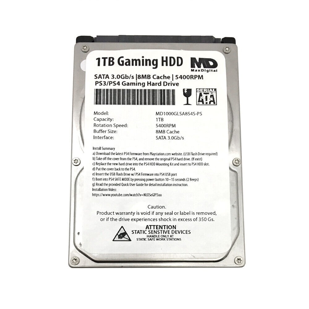 MDD 1TB 5400RPM 9.5mm 2.5" SATA 3.0Gb/s Gaming PS3/PS4 Internal Hard