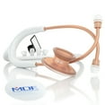 thumbnail image 1 of MDF Acoustica® Lightweight Dual Head Stethoscope (MDF747XP) - Glossy Rose Gold and White, 1 of 10