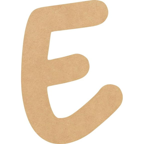 MDF Blank Wood 10'' Tall Breakbone Letters Alphabet E, Paintable Craft