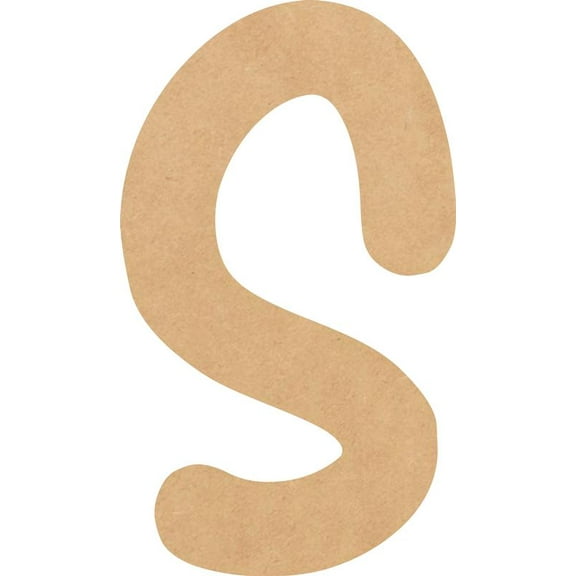 MDF Blank Wood 10'' Tall Breakbone Letters Alphabet S, Paintable Craft