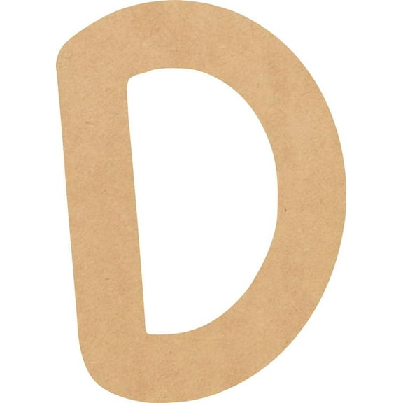 MDF Blank Wood 15'' Tall Breakbone Letters Alphabet D, Paintable Craft
