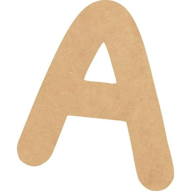 MDF Blank Wood 16'' Tall Breakbone Letters Alphabet A, Paintable Craft
