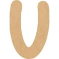 thumbnail image 1 of MDF Blank Wood 18'' Tall Breakbone Letters Alphabet U, Paintable Craft, 1 of 5