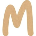 thumbnail image 1 of MDF Blank Wood 2'' Tall Breakbone Letters Alphabet M, Paintable Craft, 1 of 3