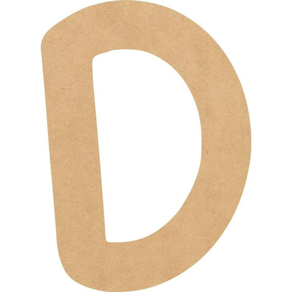 MDF Blank Wood 20'' Tall Breakbone Letters Alphabet D, Paintable Craft