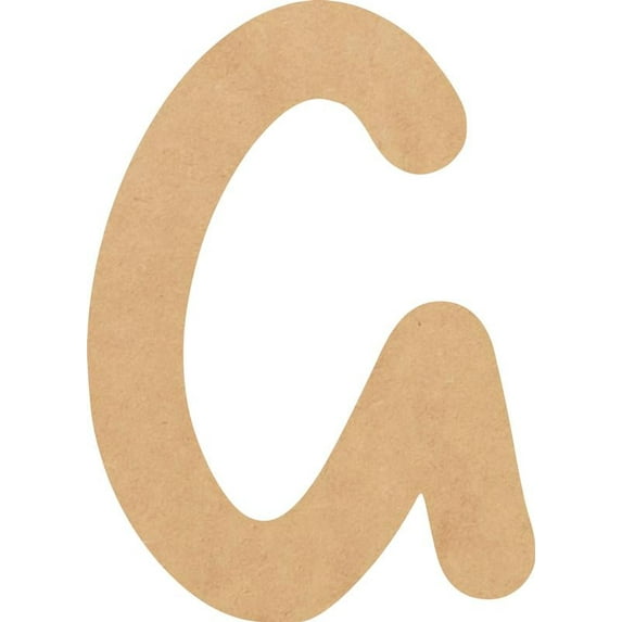 MDF Blank Wood 20'' Tall Breakbone Letters Alphabet G, Paintable Craft
