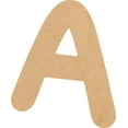 thumbnail image 1 of MDF Blank Wood 4'' Tall Breakbone Letters Alphabet A, Paintable Craft, 1 of 3