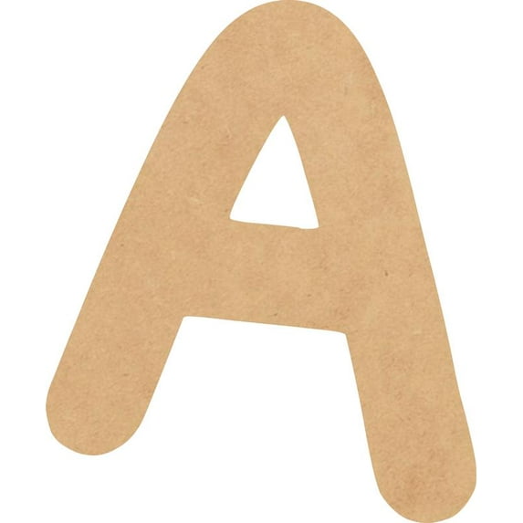 MDF Blank Wood 4'' Tall Breakbone Letters Alphabet A, Paintable Craft