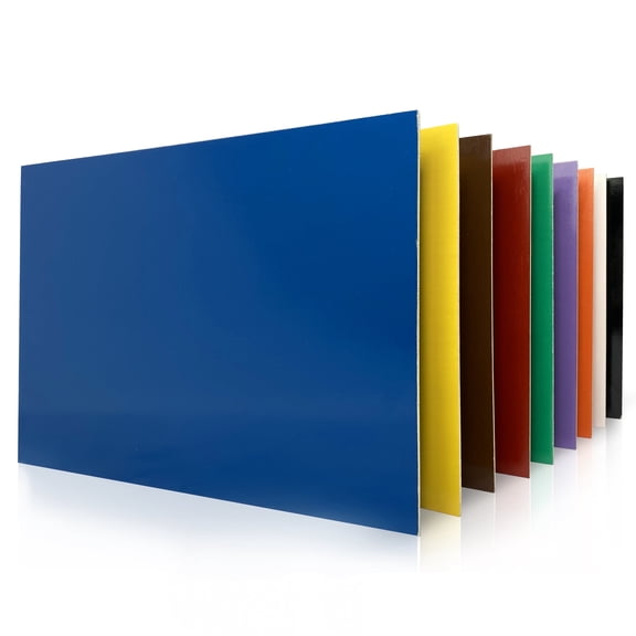 MDF Colored Wood, 9 Sheets, 12x19 inches Sheets, 1/8th, thicknesses Available, Glowforge Ready | Multiple Colors Available