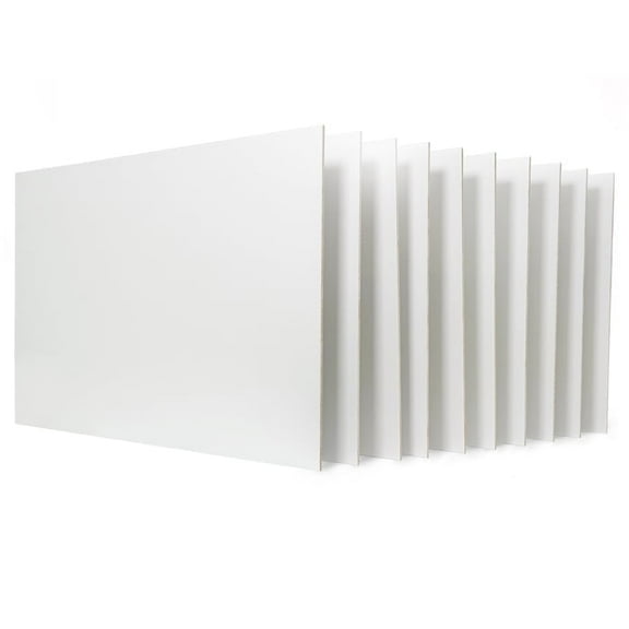 MDF Colored Wood 12x19 inches sheets, 1/8th, thicknesses available, Glowforge ready, natural unfinished wood for crafts | 10 Sheets of White