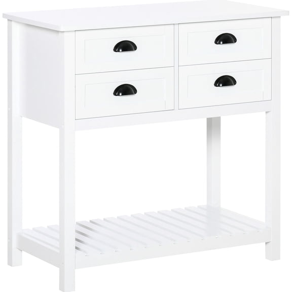 MDF Construction - Slatted Shelf for Pots - Living Room Sofa Table - Easy Assembly