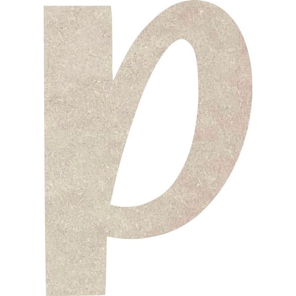 MDF Craft Letters, Unfinished 14'' Icebold P, Alphabet DIY Kids