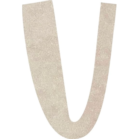 MDF Craft Letters, Unfinished 14'' Icebold V, Alphabet DIY Kids