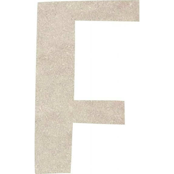 MDF Craft Letters, Unfinished 4'' Icebold F, Alphabet DIY Kids