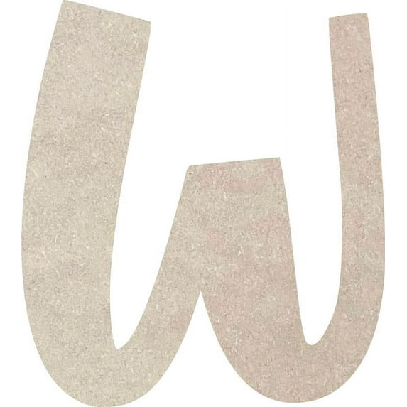 MDF Craft Letters, Unfinished 4'' Icebold W, Alphabet DIY Kids
