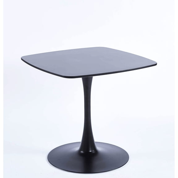 MDF Dining Table with Stable Metal Legs, 31.49in Wide / Simple Assembly, Smooth Finish