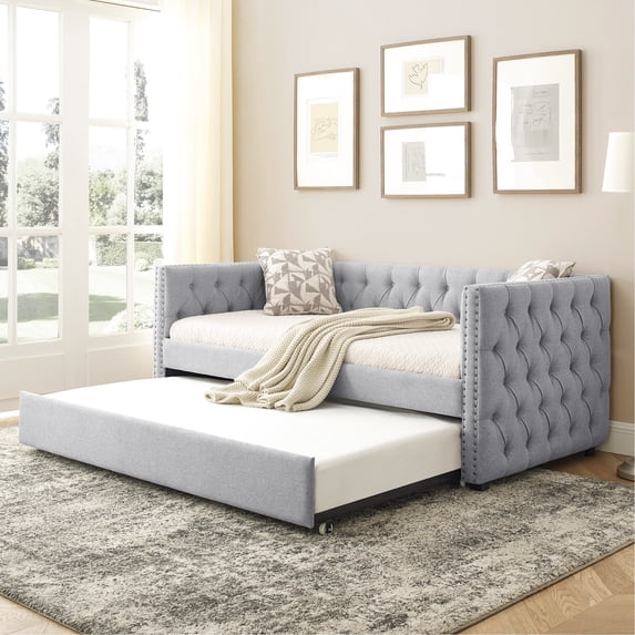 MDF & Eucalyptus Combination | Daybed with Trundle for Durable Use
