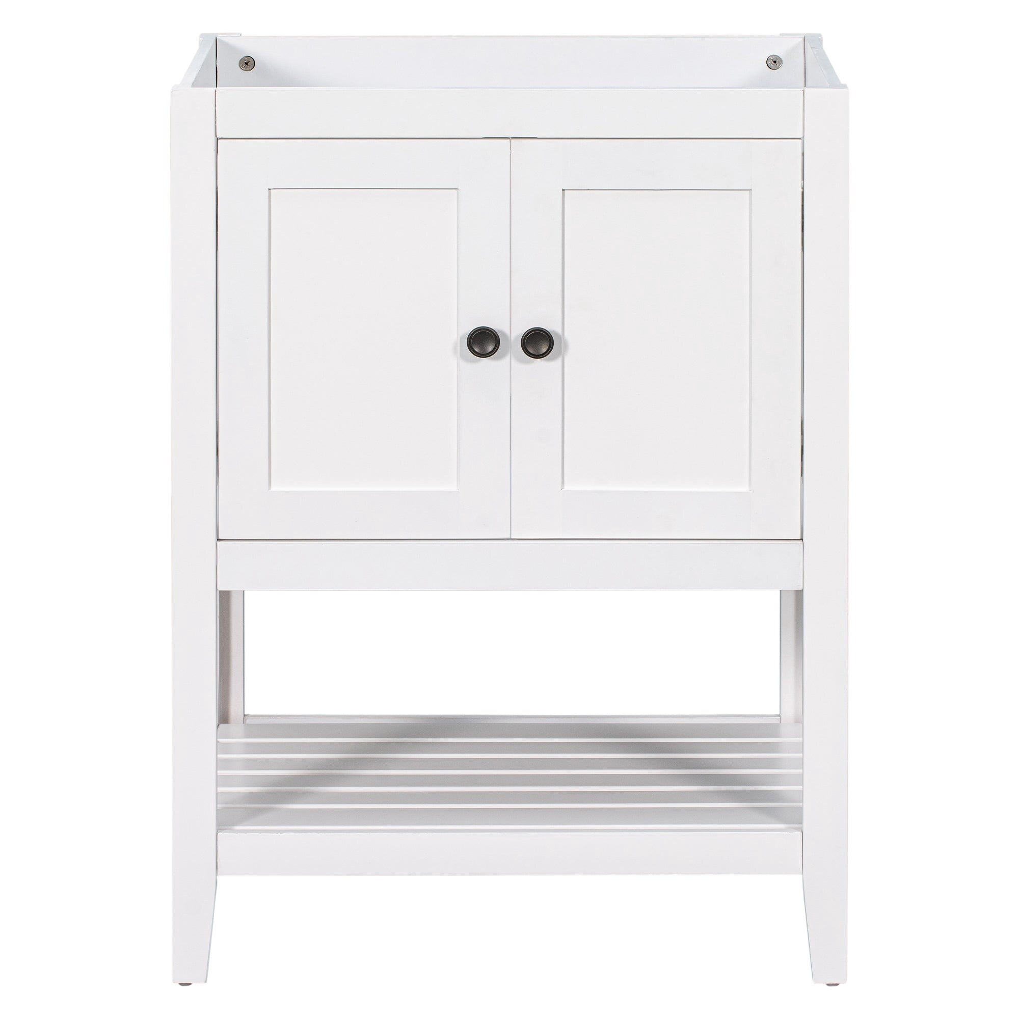 MDF Freestanding Bathroom Vanity Base in Brown, Bathroom Storage ...