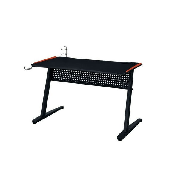 MDF Gaming Table with Cup and Controller Holders Black - Saltoro Sherpi