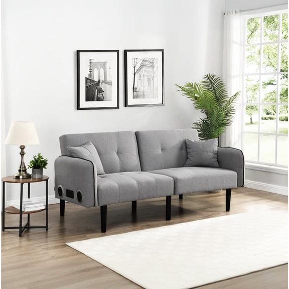 MDF Gray Sofa Bed | Simple Assembly, Quick Storage | Working in Office