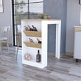 thumbnail image 1 of MDF Kitchen Island in White Macadamia for Easy Wine Bottle Access, 1 of 3