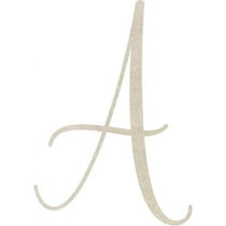 MDF Letter (A) Unpainted Wood Craft, 22'' Tall Paintable DIY, Script Rebeca Font