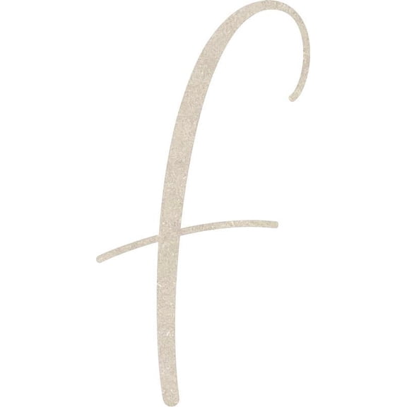 MDF Letter (F) Unfinished Craft, 10'' Tall Paintable DIY, Script Rebeca Font