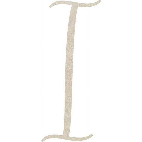 MDF Letter (I) Unpainted Wood Craft, 2'' Tall Paintable DIY, Script Rebeca Font