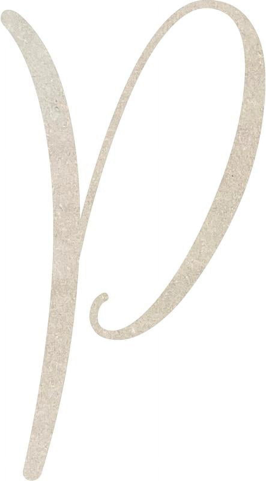 MDF Letter (P) Unfinished Craft, 18'' Tall Paintable DIY, Script Rebeca ...