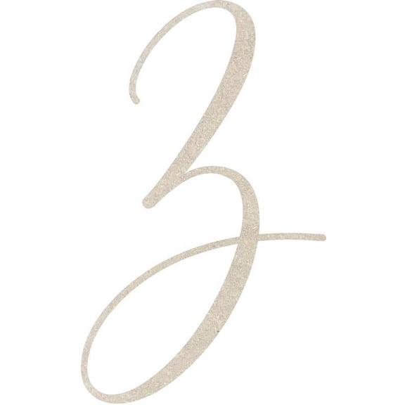 MDF Letter (Z) Unpainted Wood Craft, 2'' Tall Paintable DIY, Script Rebeca Font
