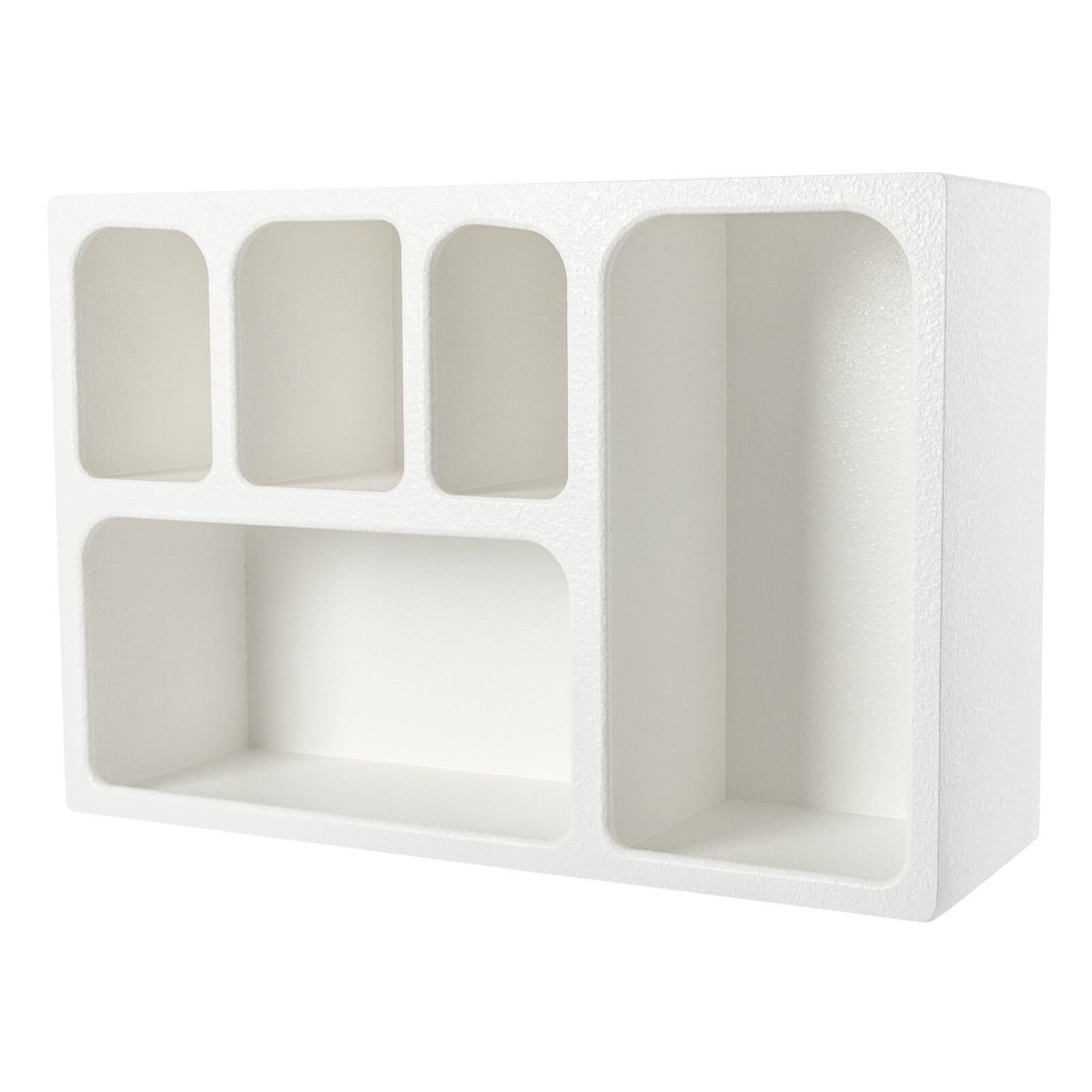 MDF Modern 5-Compartment Storage Cabinet, White, Wall-Mounted ...