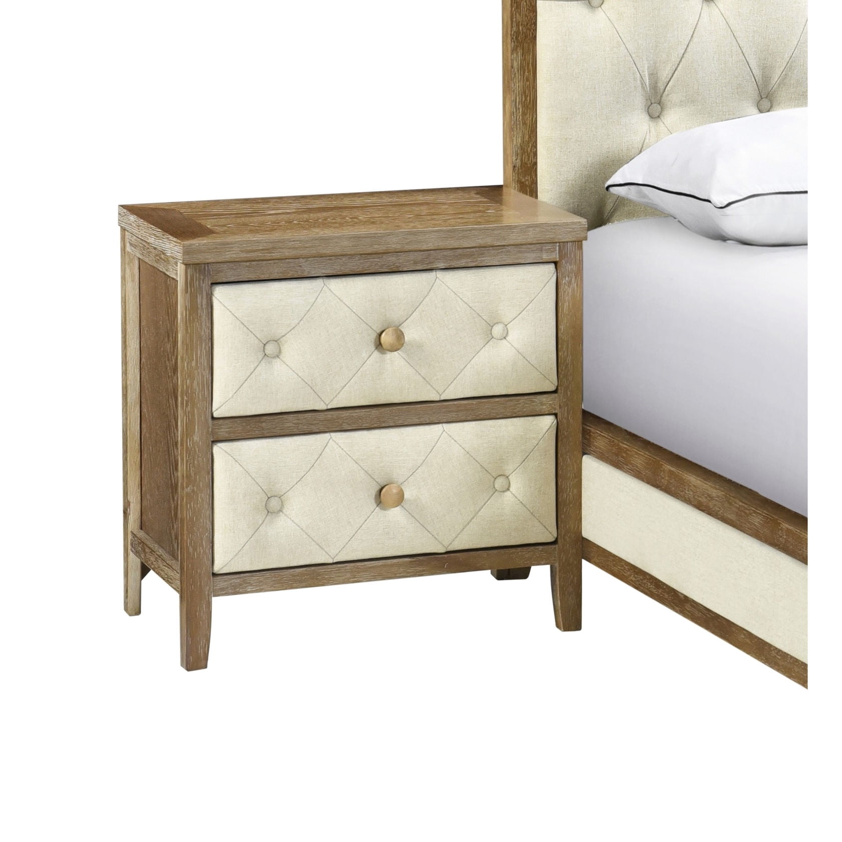 MDF Nightstand with Walnut Look / Bedroom Drawer Storage Solution ...