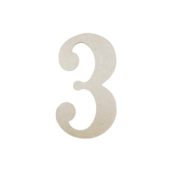 MDF Number 9.5" 3