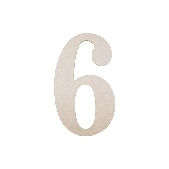 MDF Number 9.5" 6