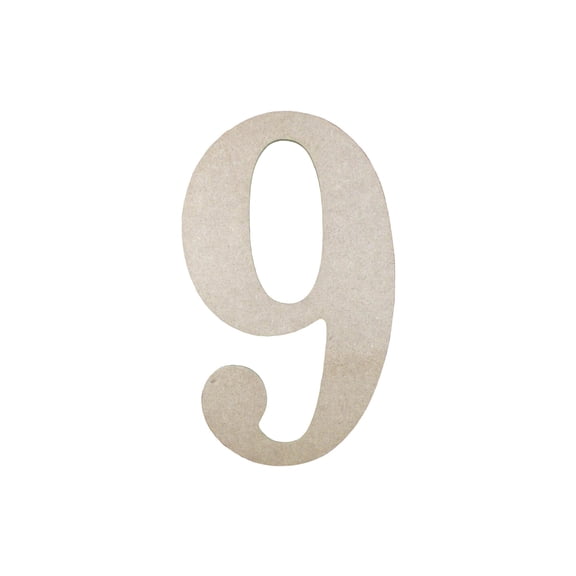 MDF Number 9.5" 9