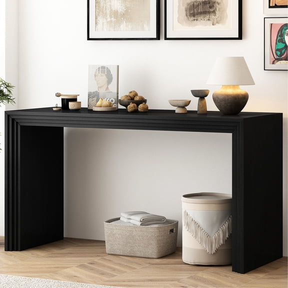 MDF + Paulownia Veneer Material | In Black Color | Perfect for Home Interior