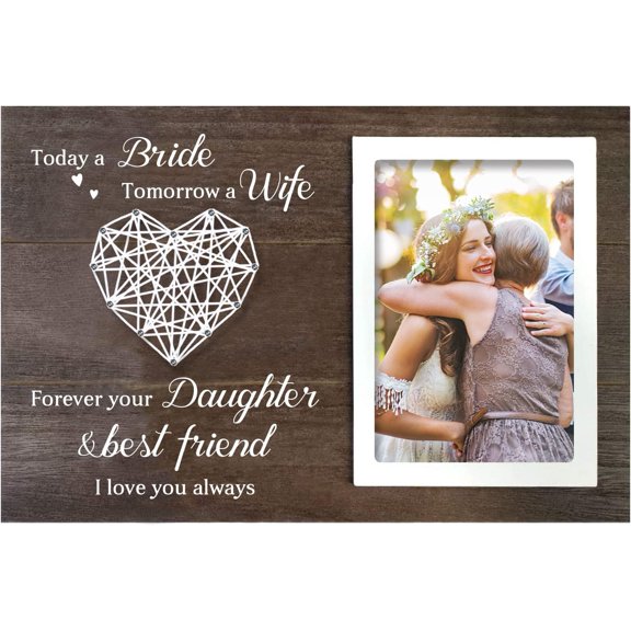 MDF Photo Frame Rectangle Dark Gray Heart Pattern 200x300mm
